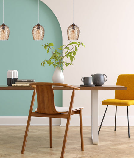 Neta Interior Wine Glass Shade Segmented Pendant Light - Coffee