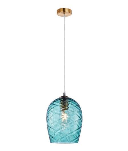 Neta Interior Wine Glass Shade Segmented Pendant Light - Blue