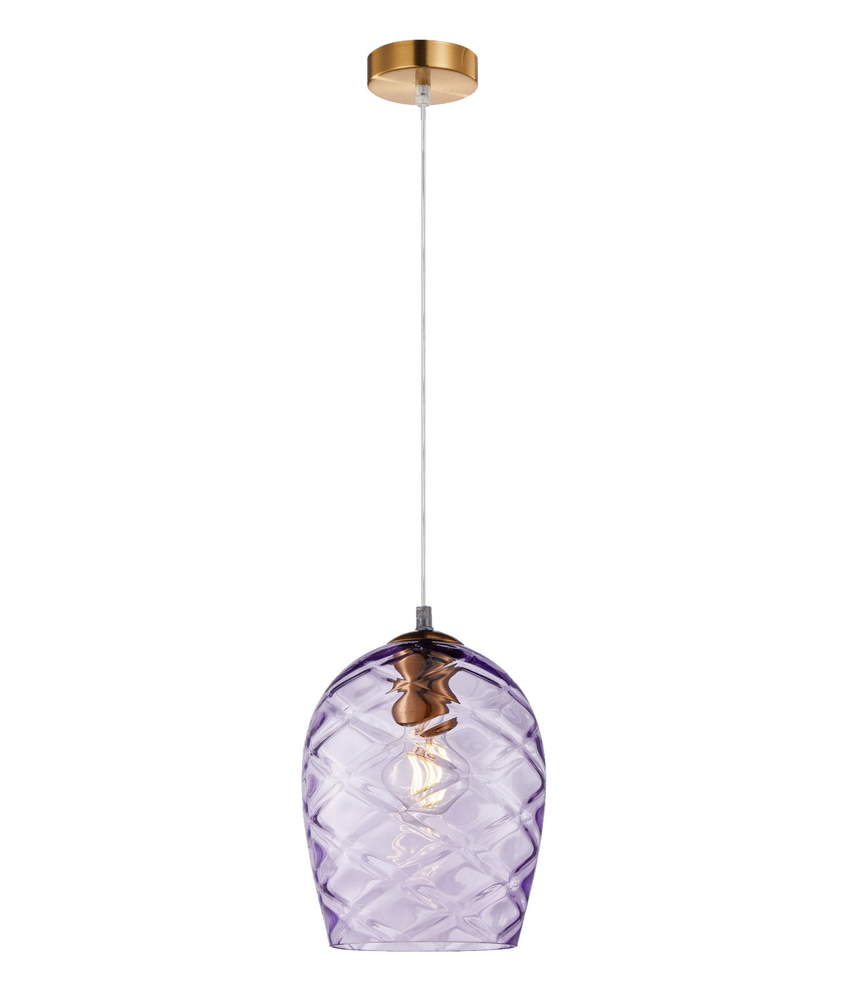 Neta Interior Wine Glass Shade Segmented Pendant Light - Purple