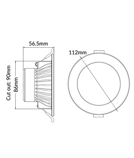 NOVADLUX01A LED Dimmable Tri-CCT with Changeable Faceplate(via clip) Recessed Downlight - Faceplate(Antique Brass)