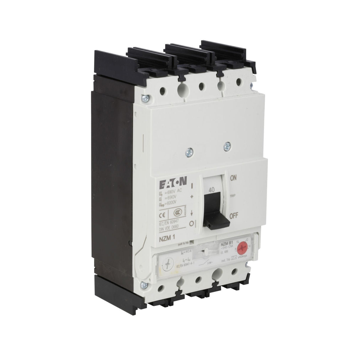MCCB 32-40A 25kA For Cable Protection (representative image) - right view