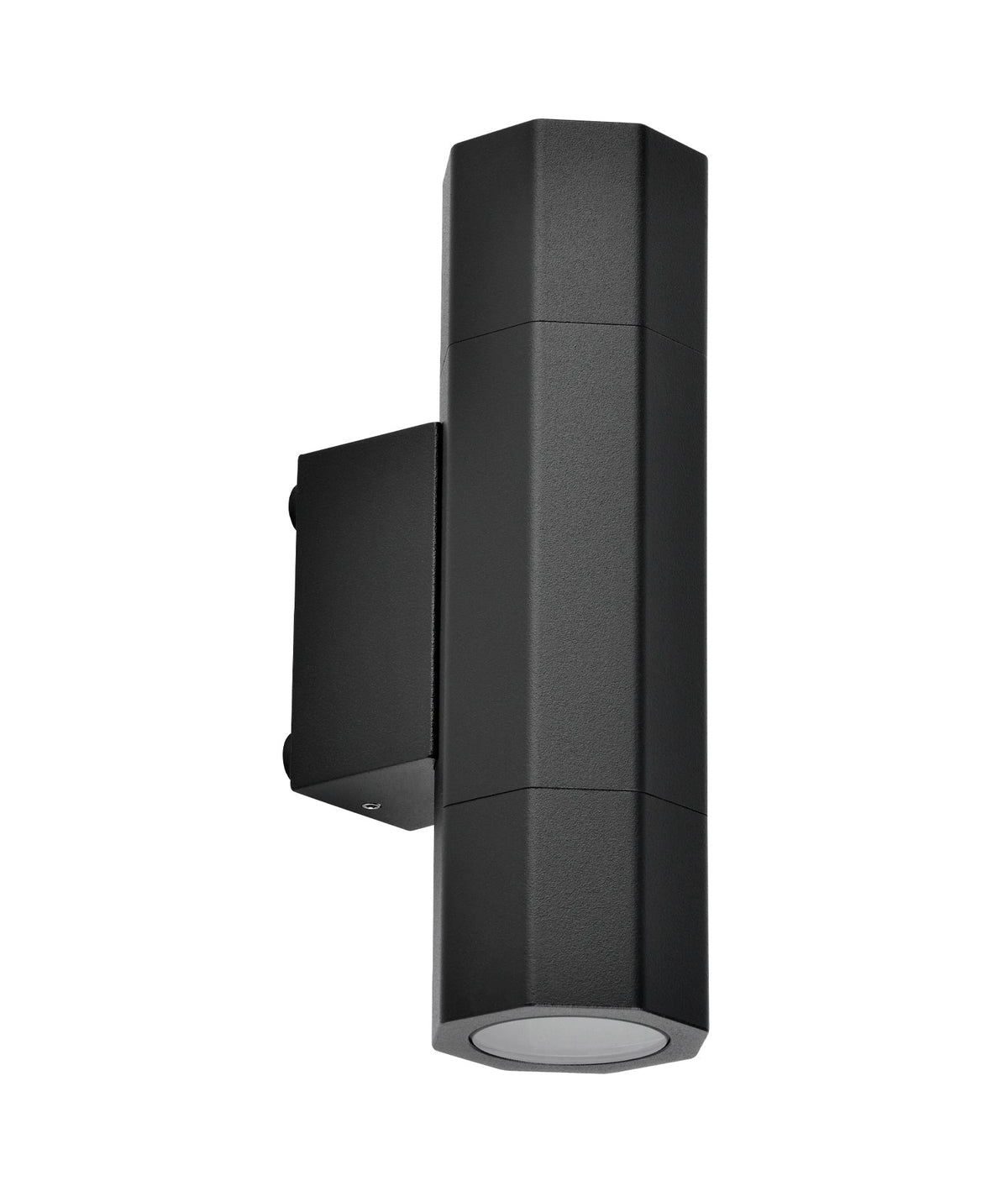 Octo GU10 Exterior Octagonal Up/Down Pillar Light IP65 - Black