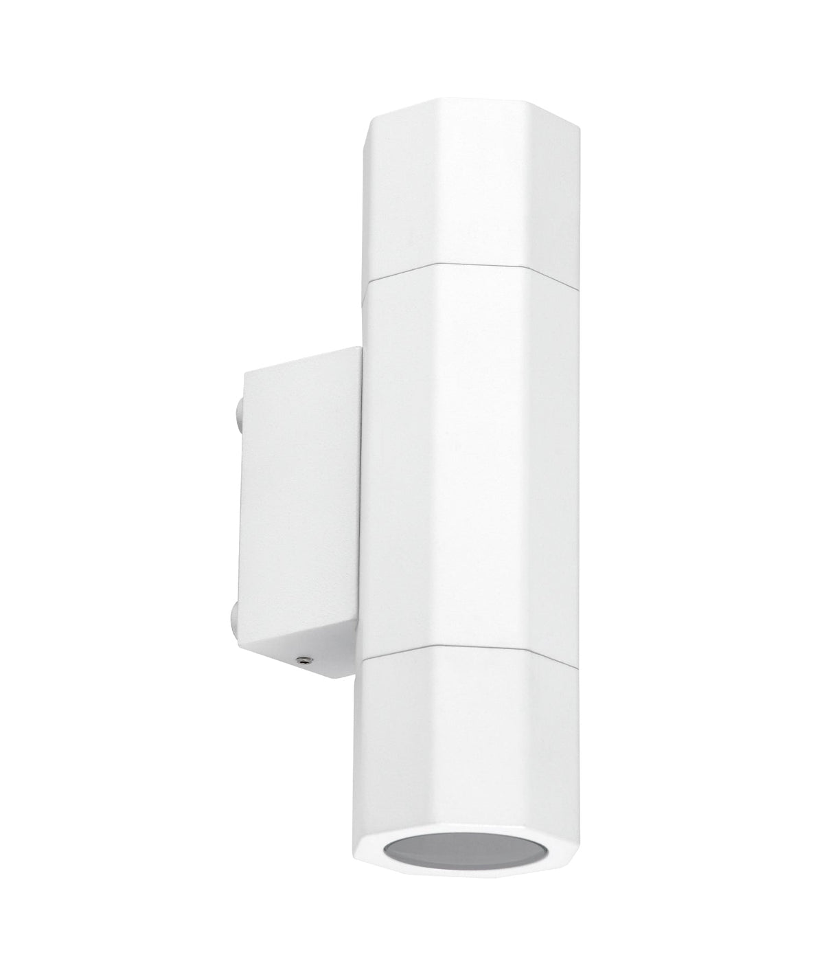 Octo GU10 Exterior Octagonal Up/Down Pillar Light IP65 - White