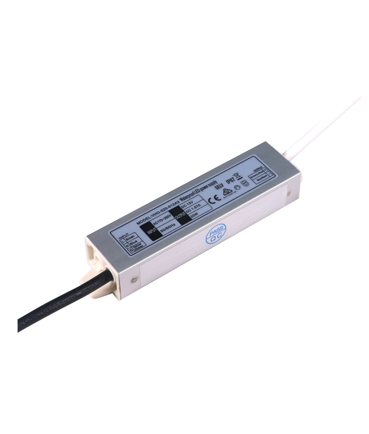 OTTER2 12V Waterproof Constant Voltage LED Driver IP67 (20W)