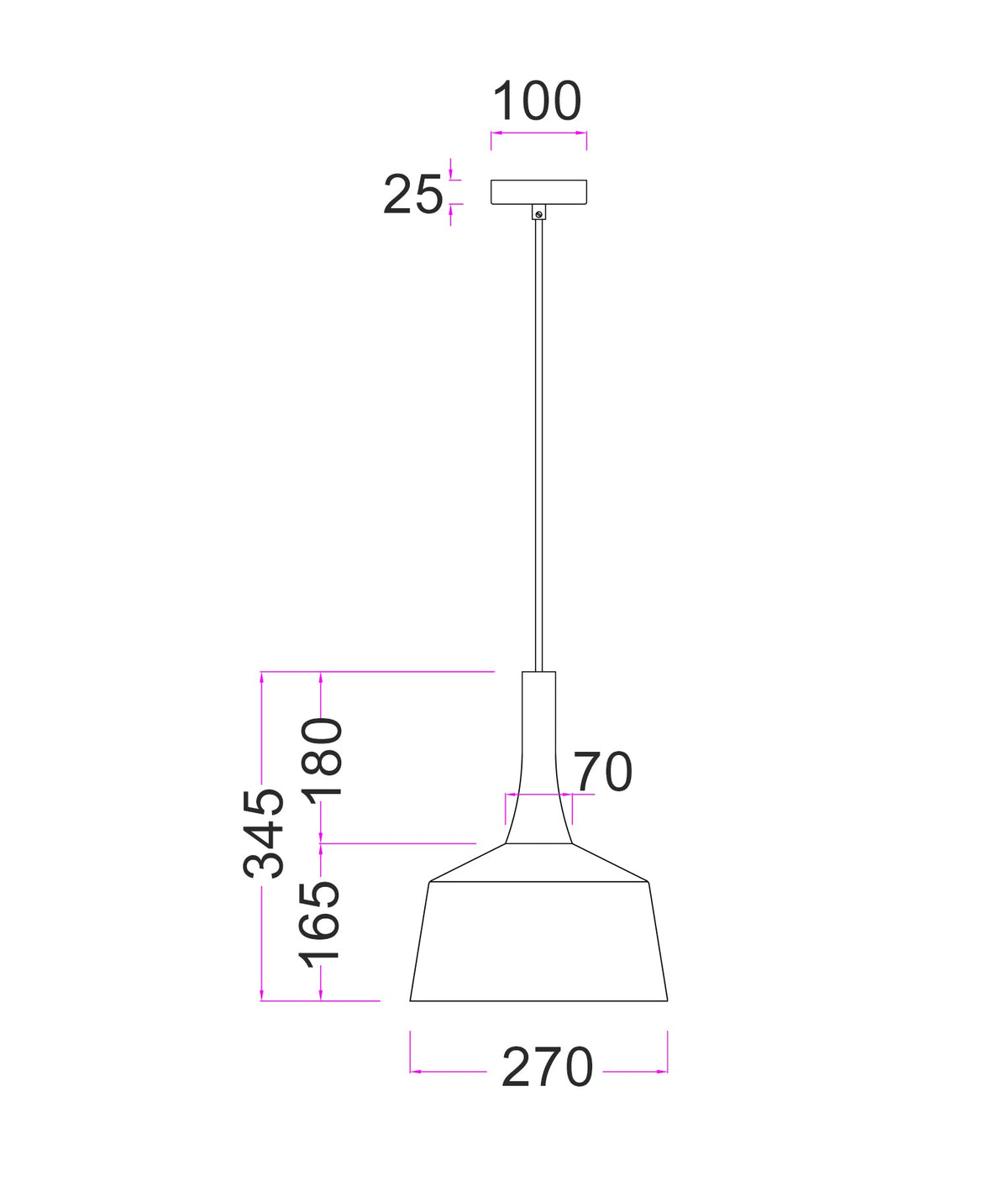 Oxido Interior Rustic Brown with Travertine Highlight Angled Dome Pendant Light - OD550mm