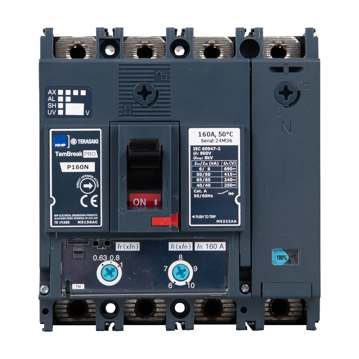 P160N24125TM TemBreak PRO MCCB 160 Frame