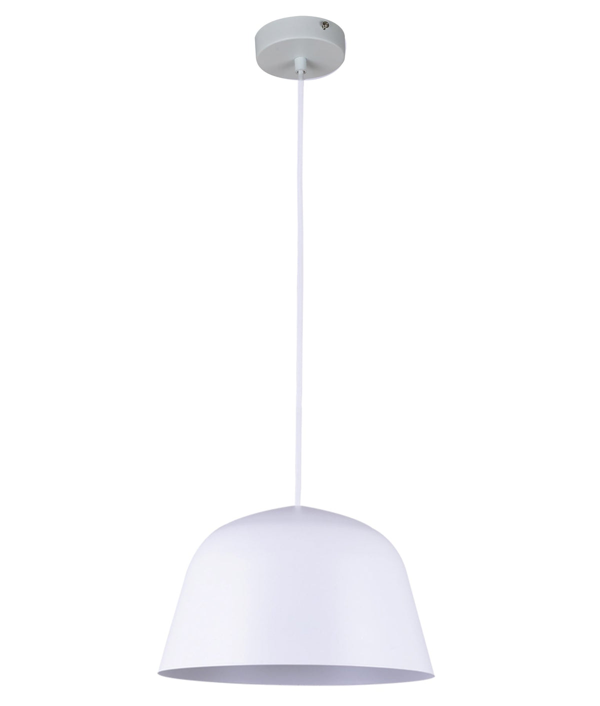 Pastel Scandinavian Angled Dome Shape Pendant Light - Matte White