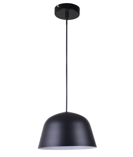 Pastel Scandinavian Angled Dome Shape Pendant Light - Matte Black