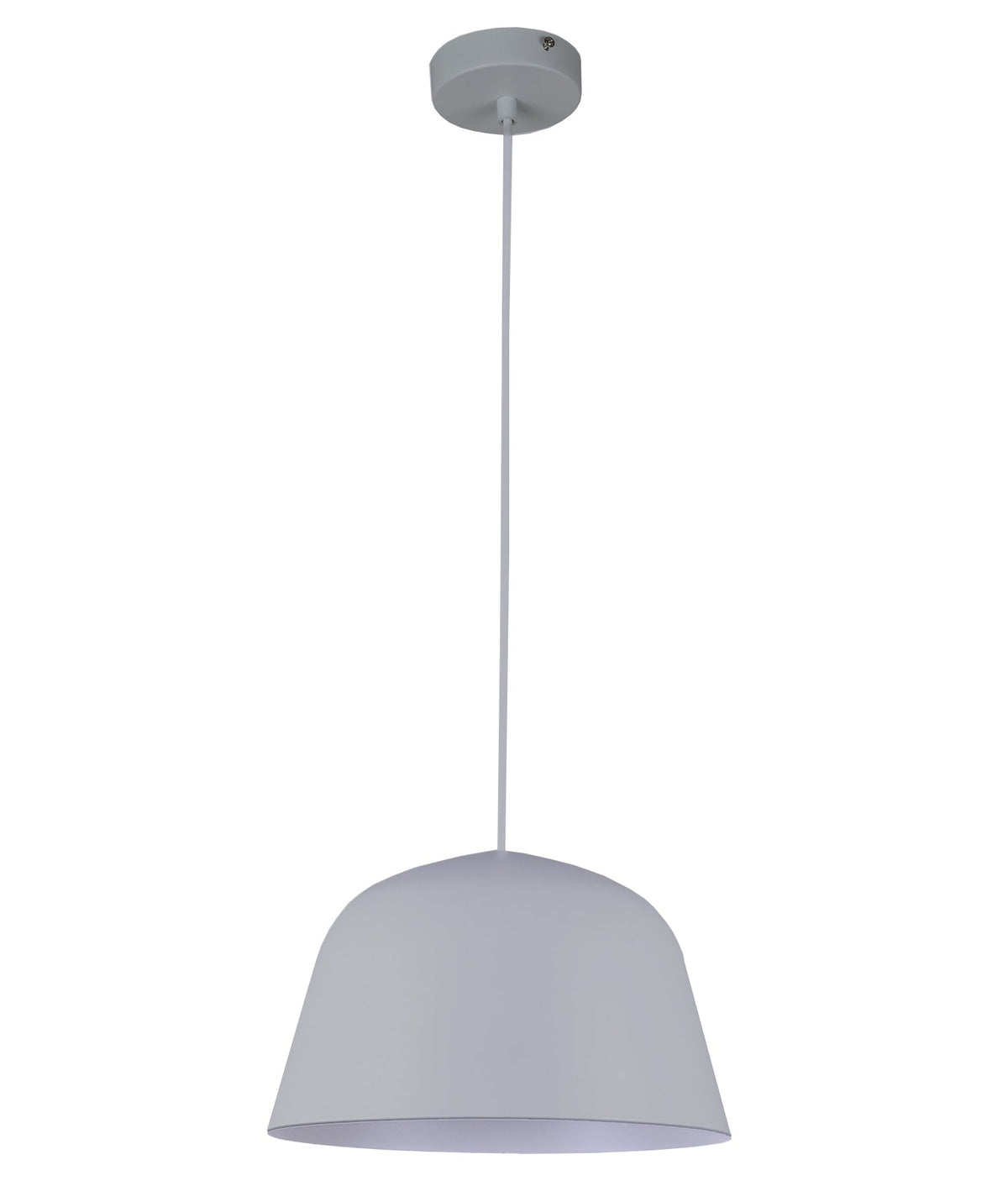 Pastel Scandinavian Angled Dome Shape Pendant Light - Matte Grey