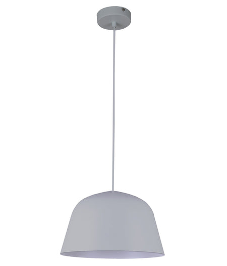 Pastel Scandinavian Angled Dome Shape Pendant Light - Matte Grey