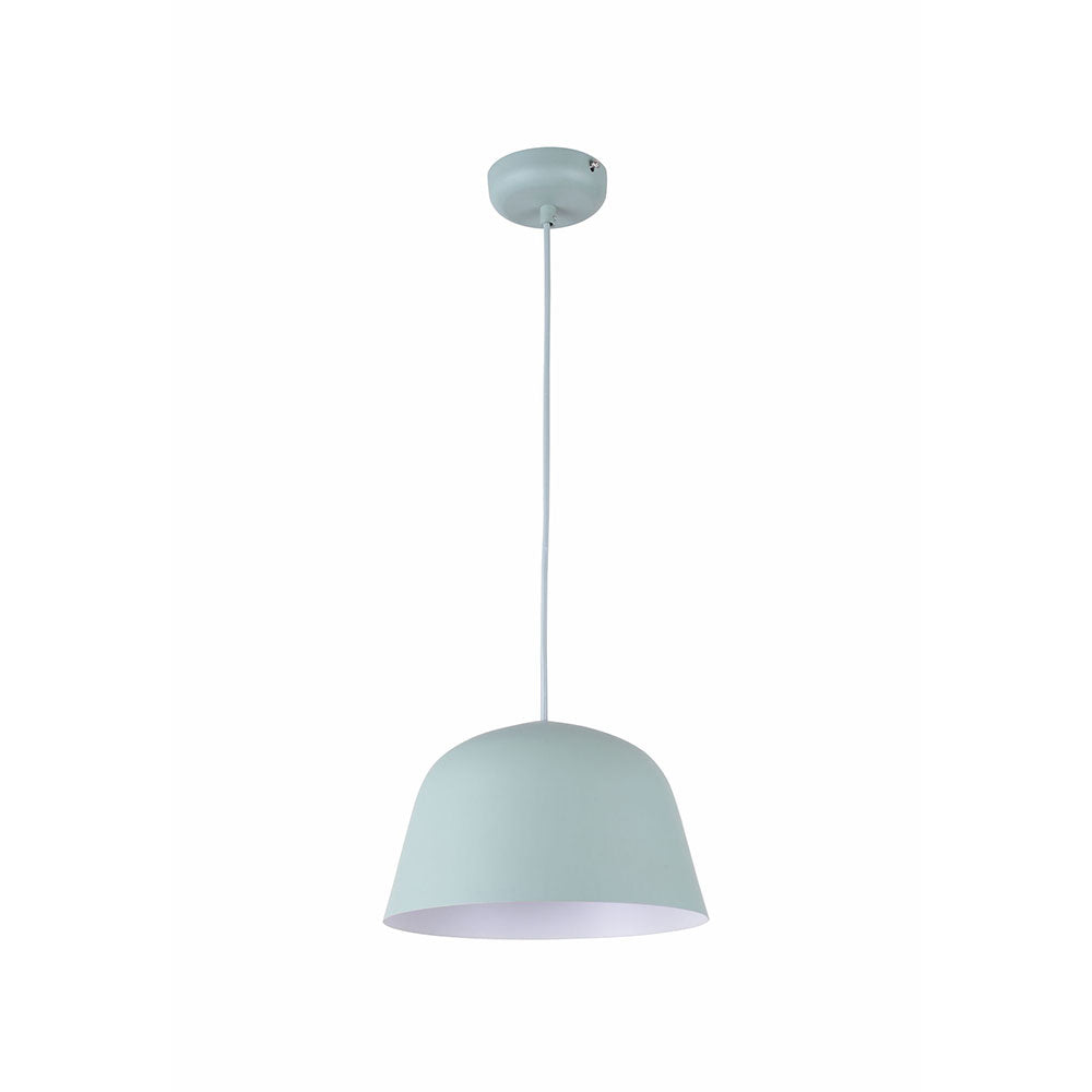 Angled Dome Shape Pendant Matt Green