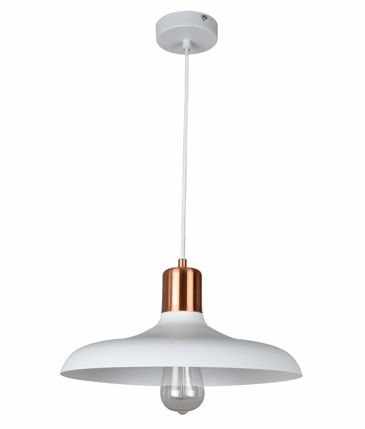 Pastel Scandinavian Dome Shape Pendant Light - Matte White