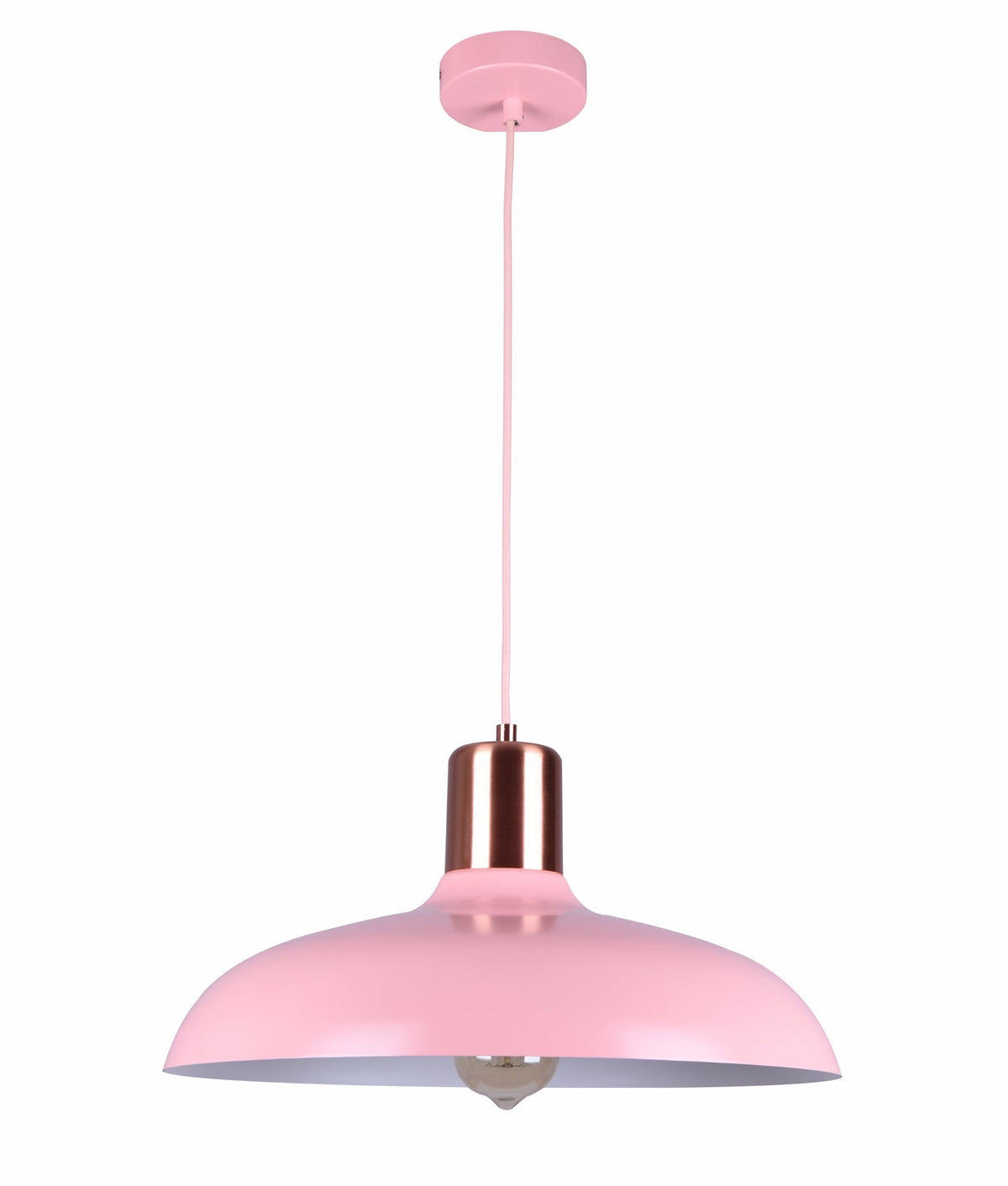 Pastel Scandinavian Dome Shape Pendant Light - Matte Pink