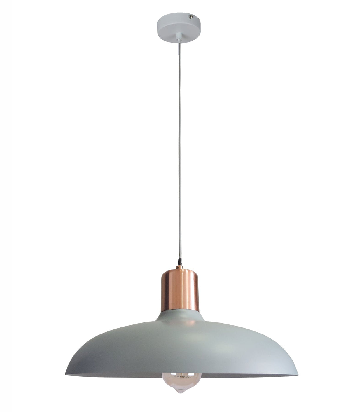 Pastel Scandinavian Dome Shape Pendant Light - Matte Grey