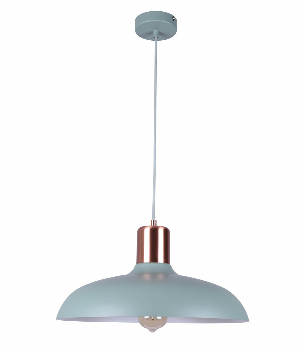 Pastel Scandinavian Dome Shape Pendant Light - Matte Green