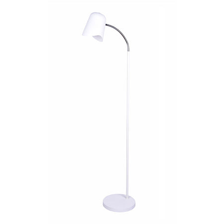 Gooseneck Modern Floor Lamp Matt White