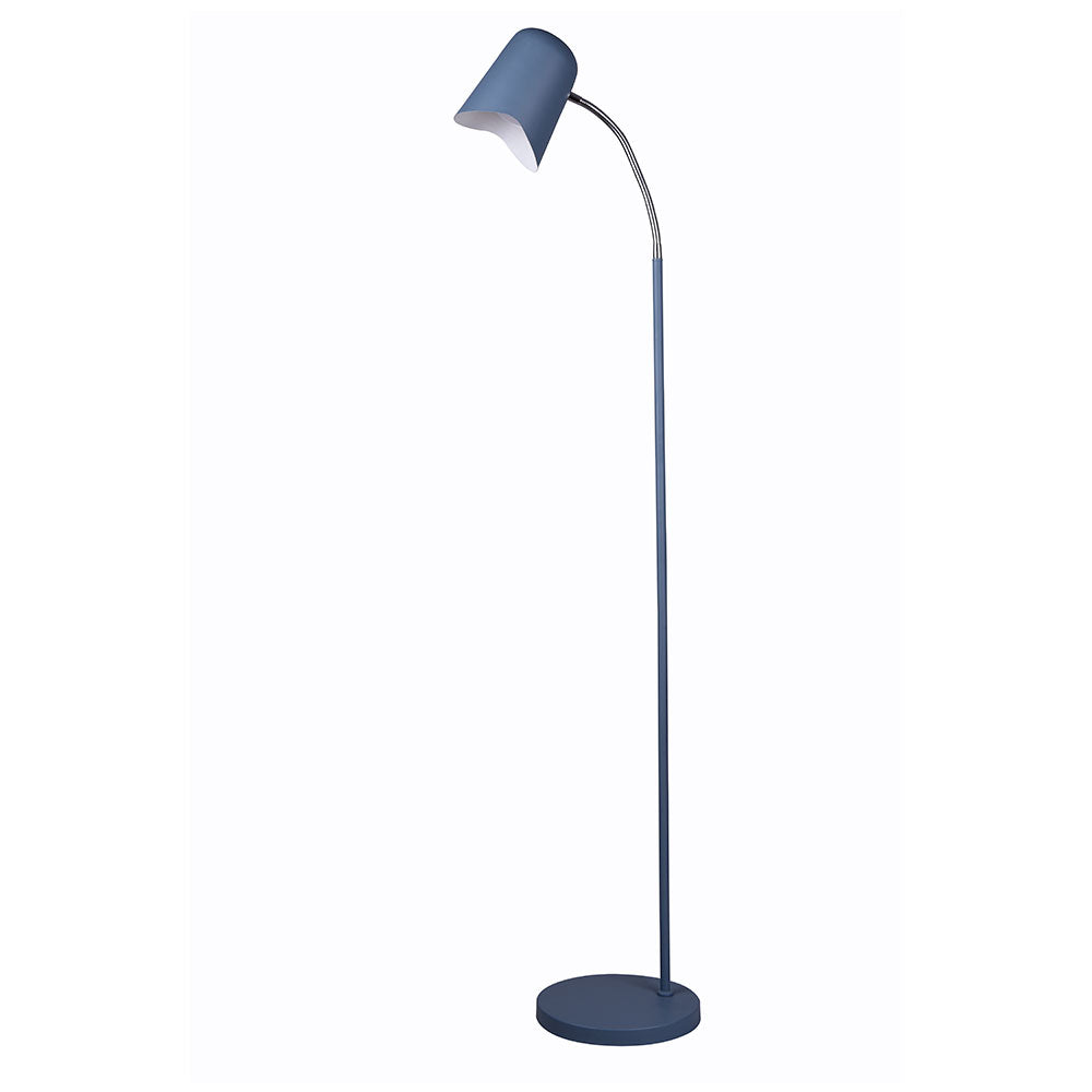 Gooseneck Modern Floor Lamp Matt Blue