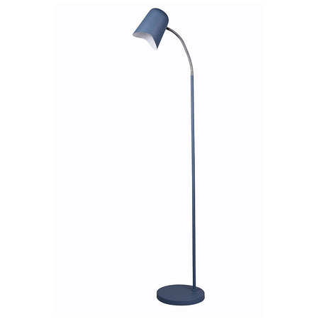 Gooseneck Modern Floor Lamp Matt Blue