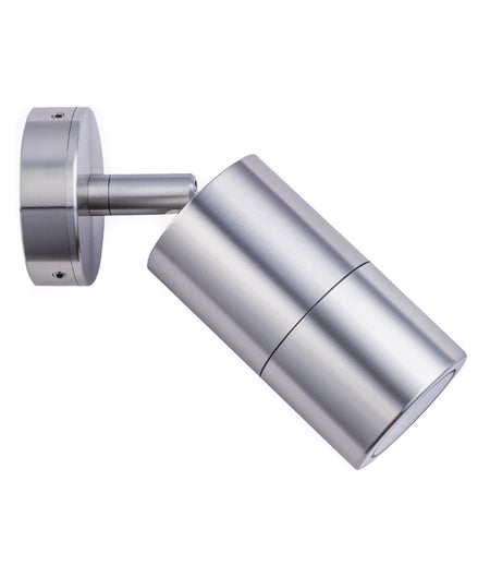 GU10 Exterior Wall Pillar Spot Light (Anodized Aluminium) IP65 - Single Adjustable
