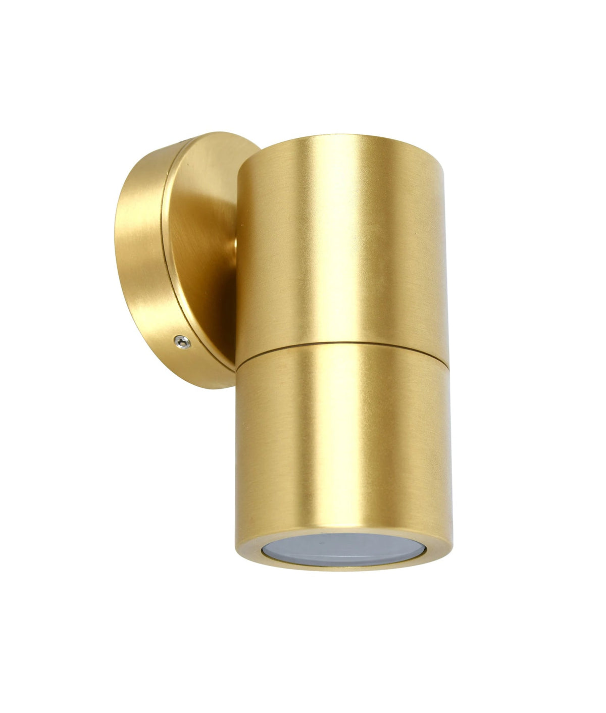 GU10 Exterior Wall Pillar Spot Light (Solid Polished Brass) IP65 - Single Fixed