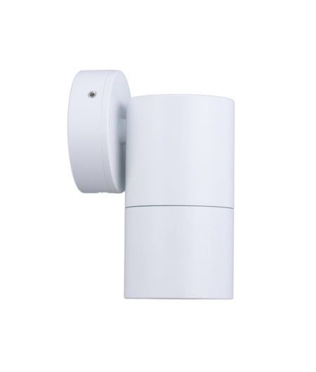 MR16 Exterior Wall Pillar Spot Light (White Aluminium) IP65 - Single Fixed