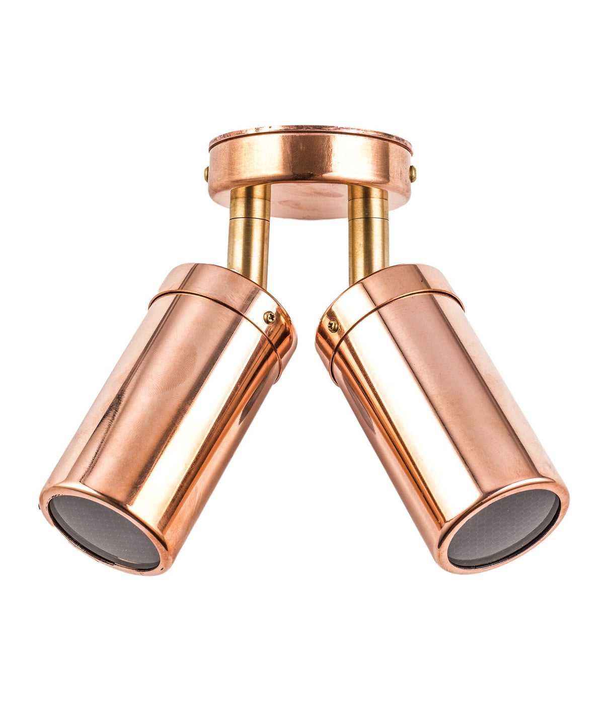 GU10 Exterior Wall Pillar Spot Light (Light Weight Copper) IP54 - Double Adjustable