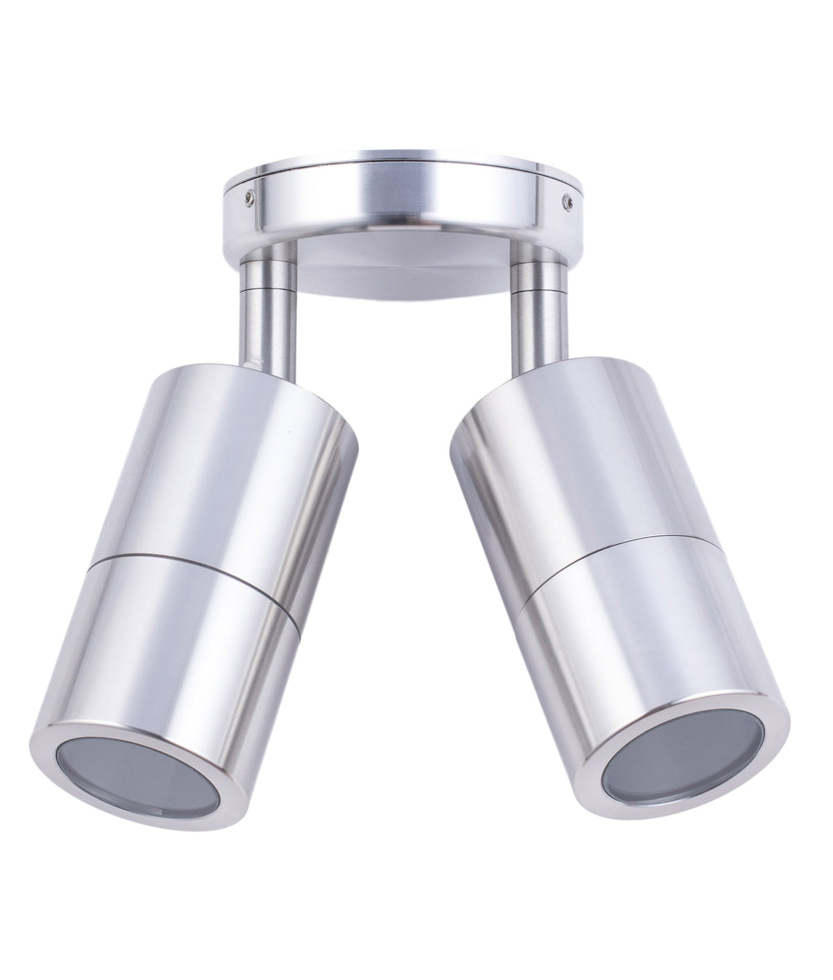 GU10 Exterior Wall Pillar Spot Light (Anodized Aluminium) IP65 - Double Adjustable