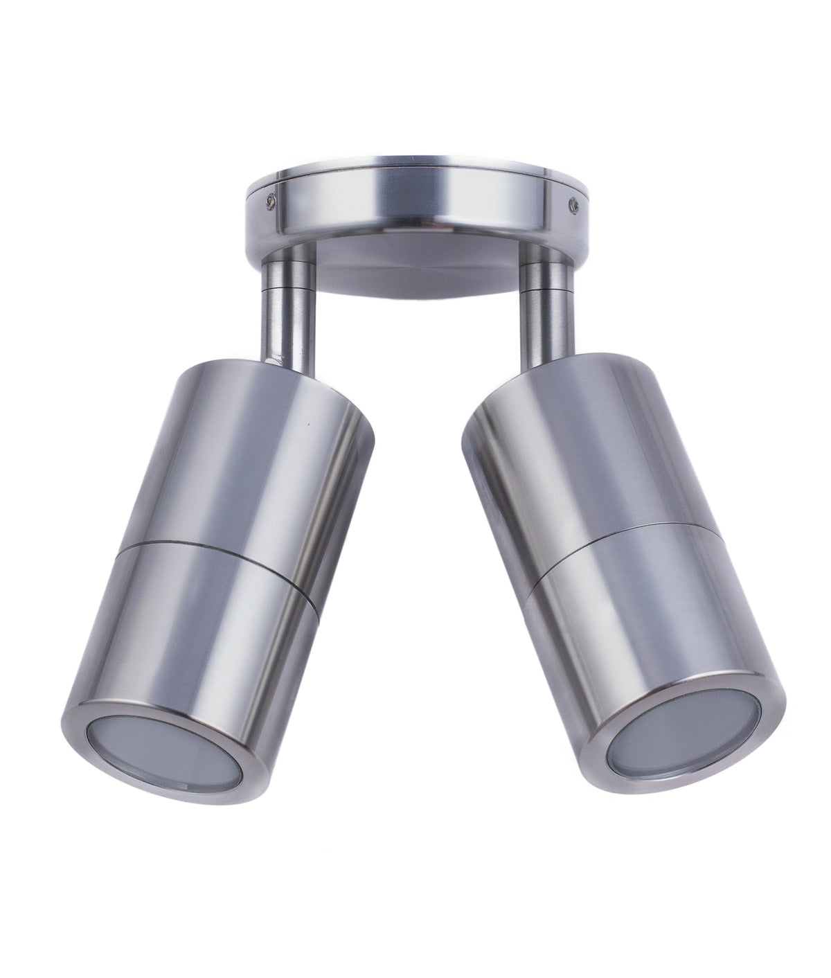 GU10 Exterior Wall Pillar Spot Light (Titanium Aluminium) IP65 - Double Adjustable