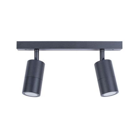 Poseidon 2 Light 240V GU10 Ceiling Spotlight Bar Light Black