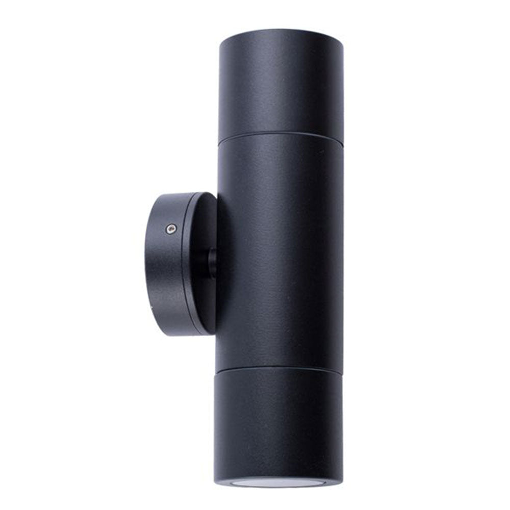 Poseidon 240V GU10 Up & Down Wall Pillar Light Black