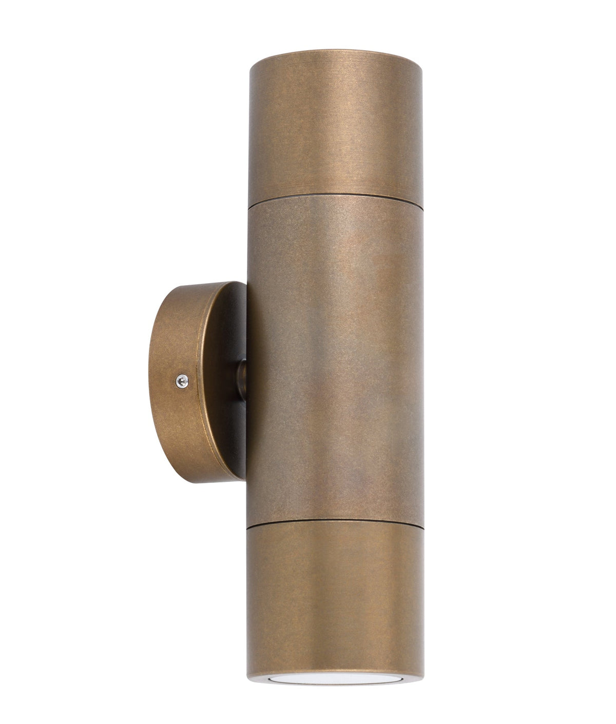 GU10 Exterior Wall Pillar Spot Light (Aged Brass) IP65 - Up/Down