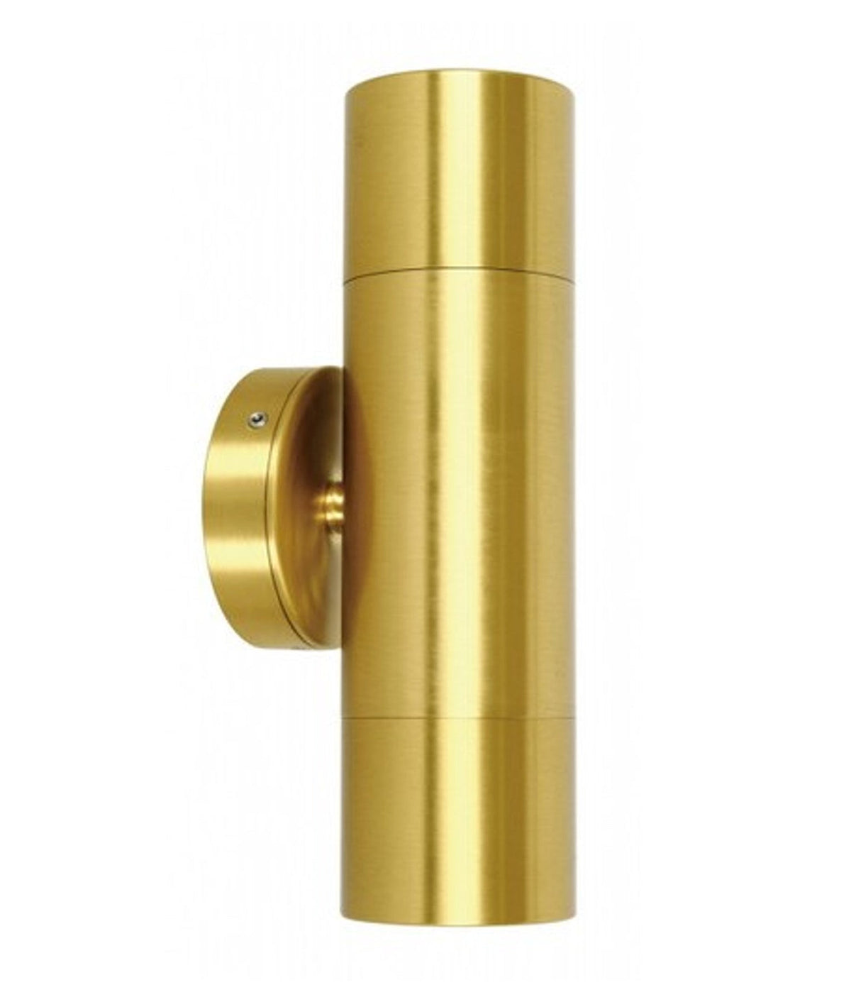 GU10 Exterior Wall Pillar Spot Light (Solid Polished Brass) IP65 - Up/Down