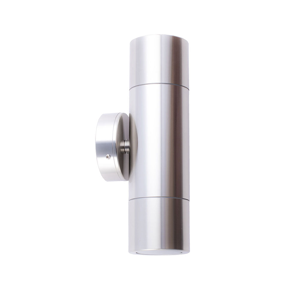 Poseidon 240V GU10 Up & Down Wall Pillar Light Stainless Steel