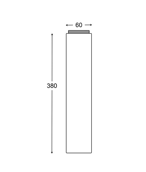 Phare Bollard Light Black Extension IP54