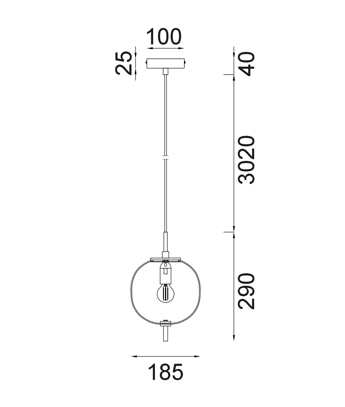 Pino Interior Opal Matte / Smokey Black Mirror Finish Glass Round Pendant Light - Smokey Black Mirror Finish