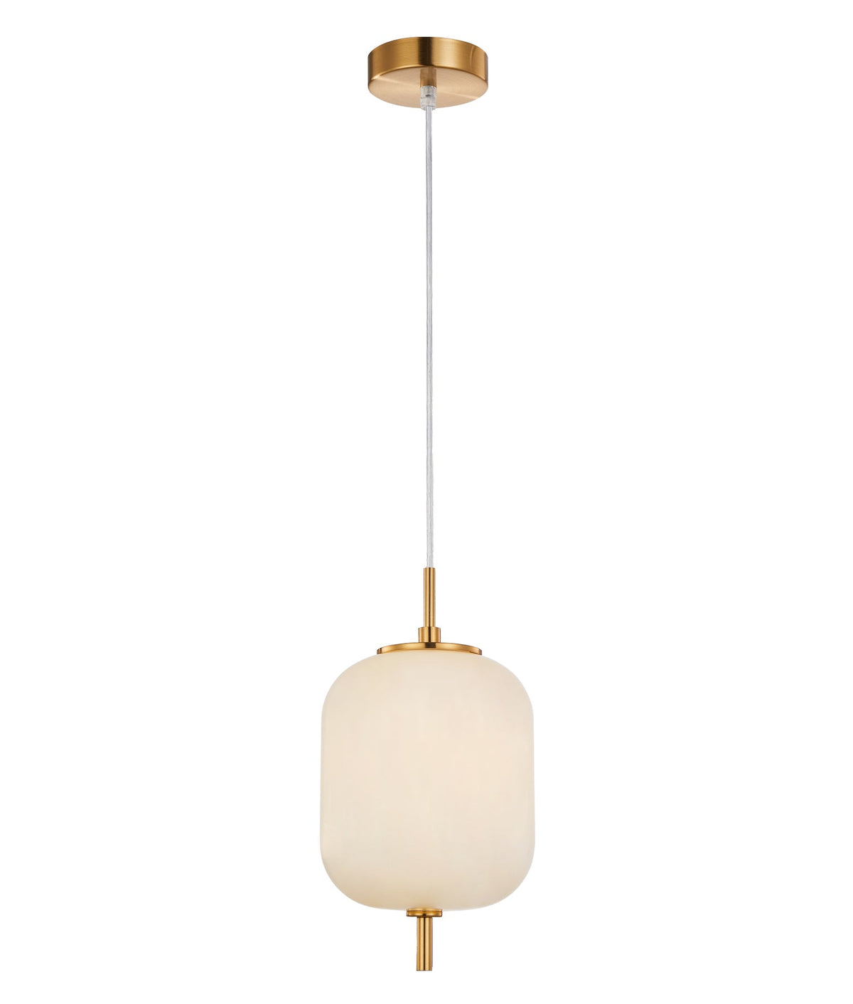 Pino Interior Opal Matte / Smokey Black Mirror Finish Jar Pendant Light - Opal Matte