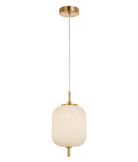 Pino Interior Opal Matte / Smokey Black Mirror Finish Jar Pendant Light - Opal Matte
