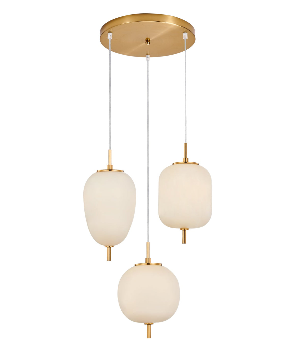 Pino Interior Opal Matte / Smokey Black Mirror Finish multiple Pendant Light - Opal Matte