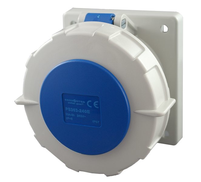 IP67 面板插座 5 针 – 240V 63A