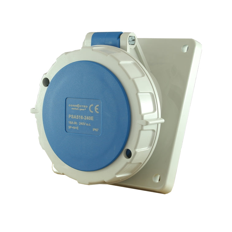 IP67 面板插座角 5 针 – 240V 16A