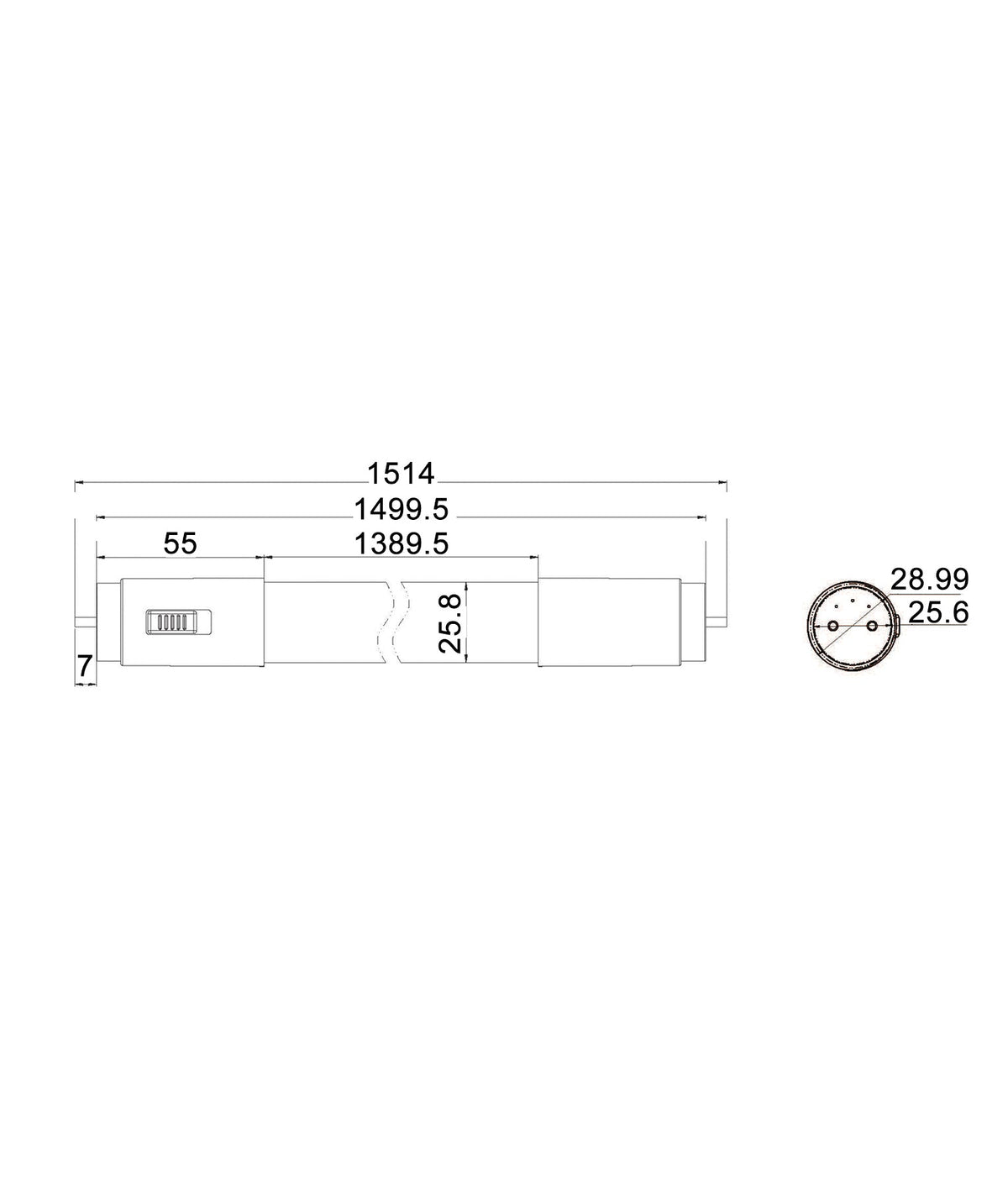 T8 LED Tri-CCT Tube (2FT, 4FT & 5FT) - 603mm (2ft / 9W)