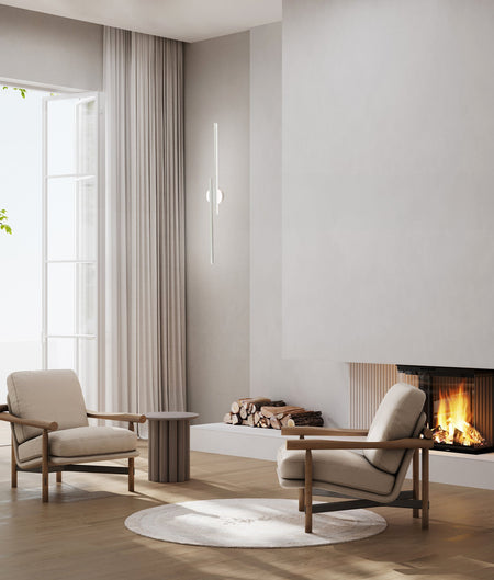 Racha Interior Linear LED Tri-CCT Wall Light - White