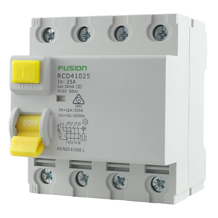 RCD Safety Switch 10kA 415V 25A 30mA
