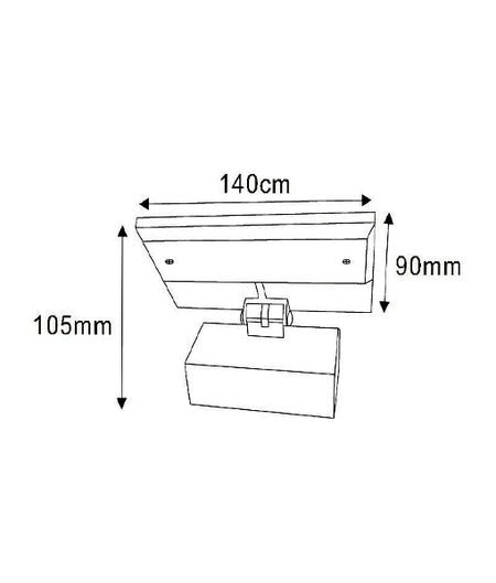 RIO City Series LED Interior Matte White Rectangular Up Light 90° Adjustable Wall Light