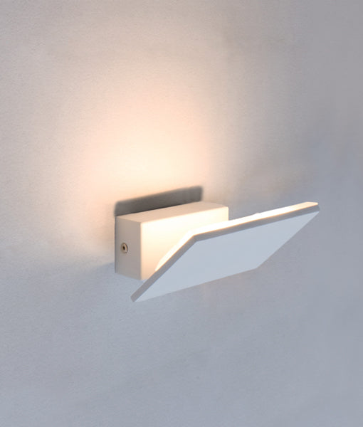 RIO City Series LED Interior Matte White Rectangular Up Light 90° Adjustable Wall Light