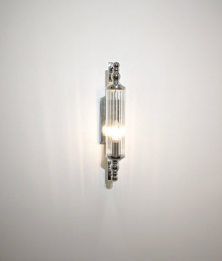 Rodillo Interior Tubular Clear Glass Wall Light - Chrome