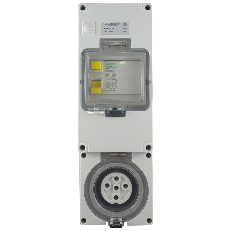 IP66 RCD Protected Socket Outlet 5 Pin – 500V 20A