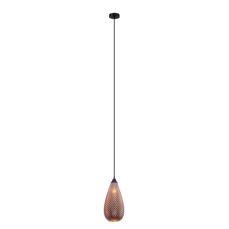 Tear Drop Glass Shape Pendant Copper