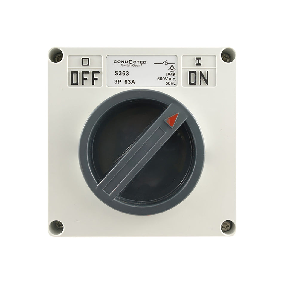 IP66 Surface Switch 3 Pole 500V 63A