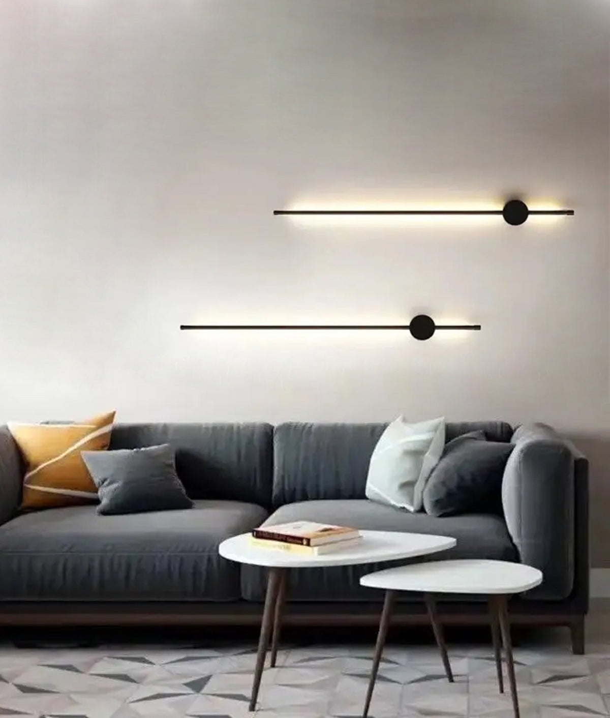 Saber Interior Linear LED Dual-CCT Wall Light - Black